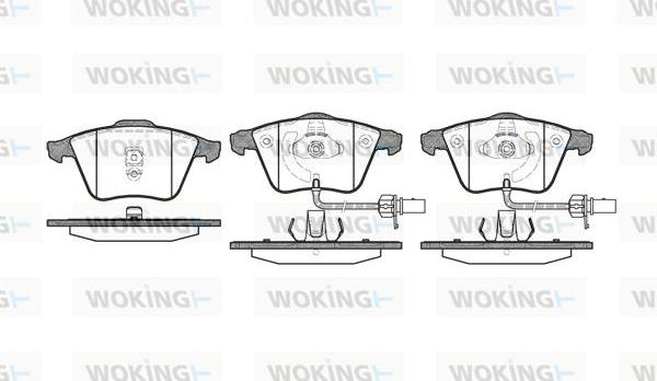 Woking P8643.02 - Kit de plaquettes de frein, frein à disque cwaw.fr