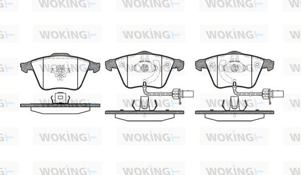 Woking P8643.12 - Kit de plaquettes de frein, frein à disque cwaw.fr