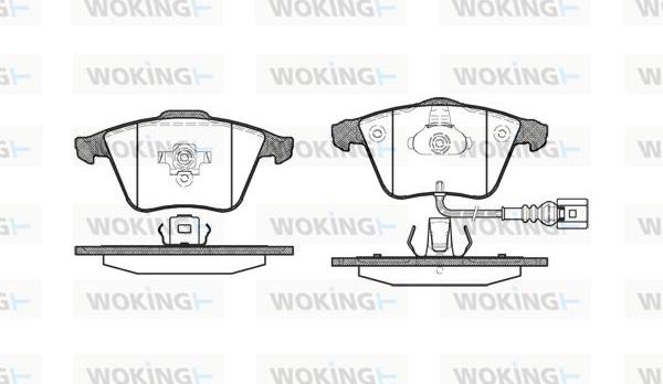 Woking P8643.32 - Kit de plaquettes de frein, frein à disque cwaw.fr