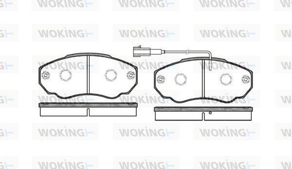 Woking P8603.01 - Kit de plaquettes de frein, frein à disque cwaw.fr