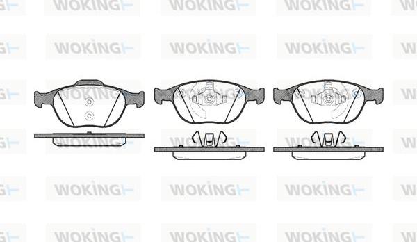 Woking P8843.00 - Kit de plaquettes de frein, frein à disque cwaw.fr