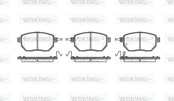 Woking P8853.02 - Kit de plaquettes de frein, frein à disque cwaw.fr