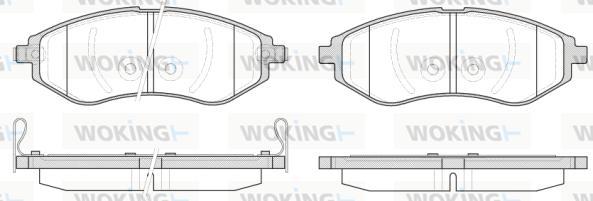 Woking P8863.02 - Kit de plaquettes de frein, frein à disque cwaw.fr