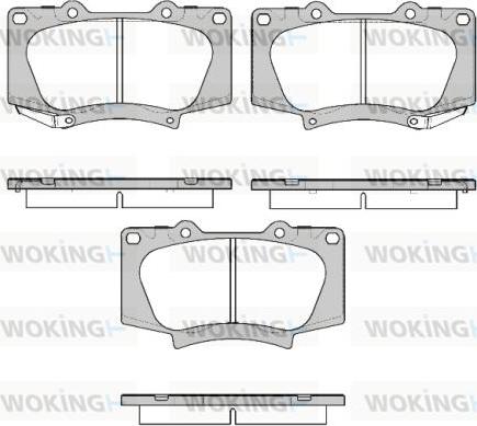 Woking P8883.22 - Kit de plaquettes de frein, frein à disque cwaw.fr