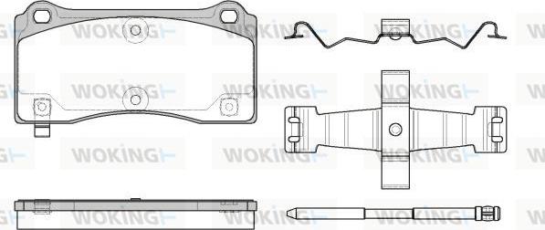 Woking P8833.14 - Kit de plaquettes de frein, frein à disque cwaw.fr