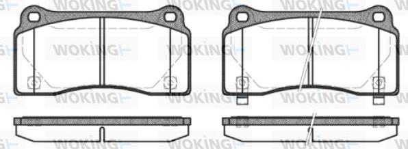 Woking P8833.30 - Kit de plaquettes de frein, frein à disque cwaw.fr