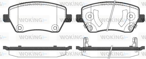 Woking P8873.02 - Kit de plaquettes de frein, frein à disque cwaw.fr