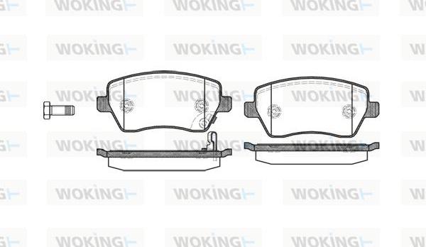 Woking P8873.11 - Kit de plaquettes de frein, frein à disque cwaw.fr