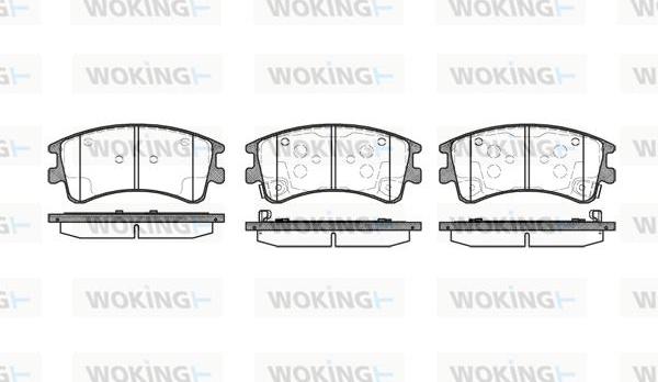 Woking P8703.02 - Kit de plaquettes de frein, frein à disque cwaw.fr