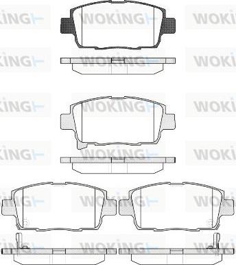 Woking P8713.42 - Kit de plaquettes de frein, frein à disque cwaw.fr