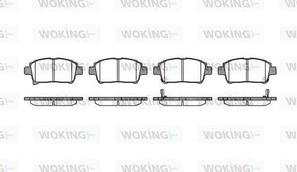 Woking P8713.02 - Kit de plaquettes de frein, frein à disque cwaw.fr