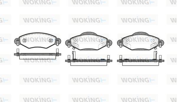 Woking P8783.02 - Kit de plaquettes de frein, frein à disque cwaw.fr