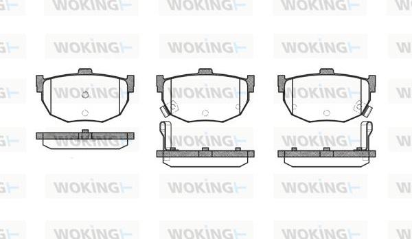 Woking P3943.12 - Kit de plaquettes de frein, frein à disque cwaw.fr