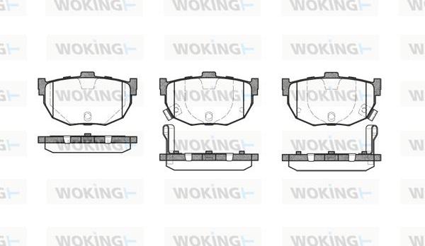 Woking P3943.22 - Kit de plaquettes de frein, frein à disque cwaw.fr