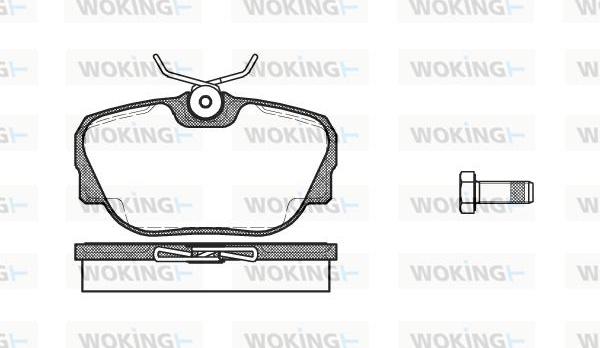 Woking P3963.00 - Kit de plaquettes de frein, frein à disque cwaw.fr