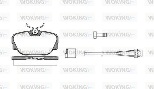 Woking P3963.02 - Kit de plaquettes de frein, frein à disque cwaw.fr