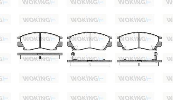 Woking P3903.02 - Kit de plaquettes de frein, frein à disque cwaw.fr