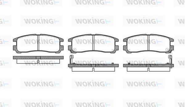 Woking P3913.02 - Kit de plaquettes de frein, frein à disque cwaw.fr