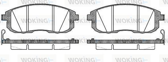 Woking P3933.14 - Kit de plaquettes de frein, frein à disque cwaw.fr