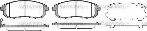 Woking P3933.11 - Kit de plaquettes de frein, frein à disque cwaw.fr