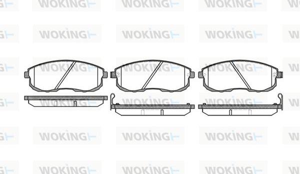 Woking P3933.12 - Kit de plaquettes de frein, frein à disque cwaw.fr