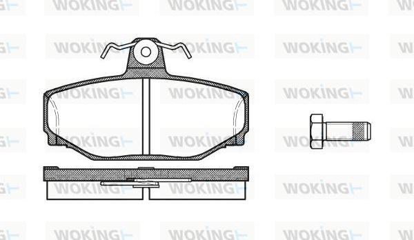 Woking P3973.00 - Kit de plaquettes de frein, frein à disque cwaw.fr