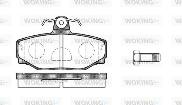 Woking P3973.10 - Kit de plaquettes de frein, frein à disque cwaw.fr