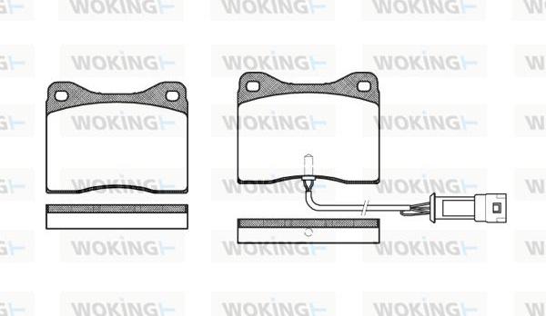 Woking P3493.02 - Kit de plaquettes de frein, frein à disque cwaw.fr