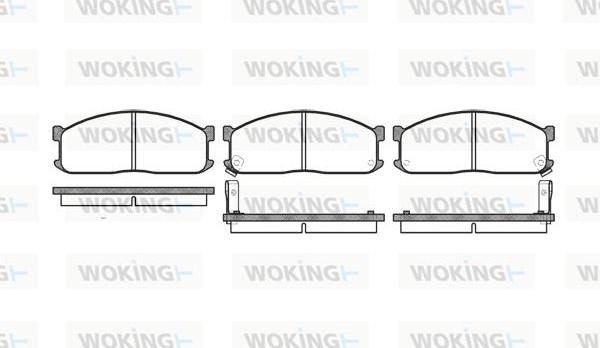 Woking P3443.02 - Kit de plaquettes de frein, frein à disque cwaw.fr