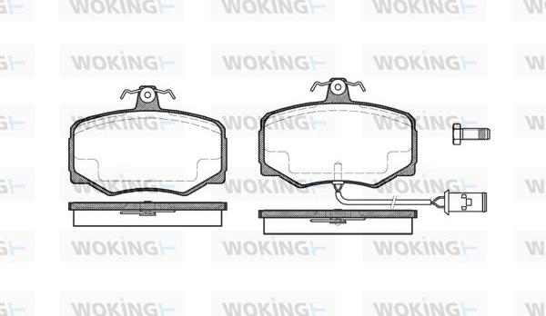 Woking P3463.02 - Kit de plaquettes de frein, frein à disque cwaw.fr