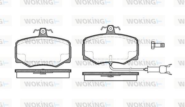 Woking P3463.12 - Kit de plaquettes de frein, frein à disque cwaw.fr