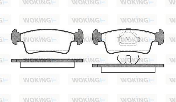 Woking P3403.00 - Kit de plaquettes de frein, frein à disque cwaw.fr