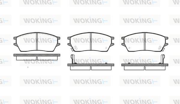 Woking P3433.02 - Kit de plaquettes de frein, frein à disque cwaw.fr