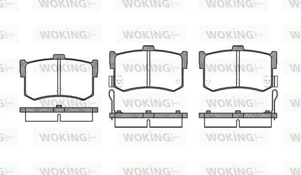 Woking P3423.02 - Kit de plaquettes de frein, frein à disque cwaw.fr