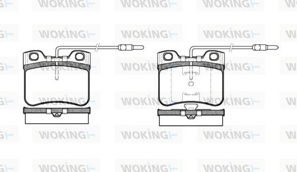 Woking P3473.14 - Kit de plaquettes de frein, frein à disque cwaw.fr