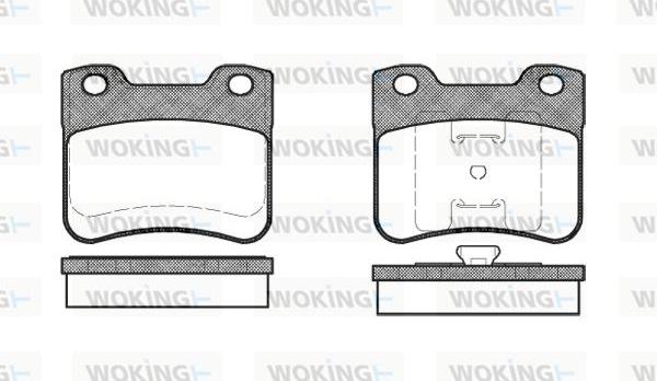 Woking P3473.10 - Kit de plaquettes de frein, frein à disque cwaw.fr