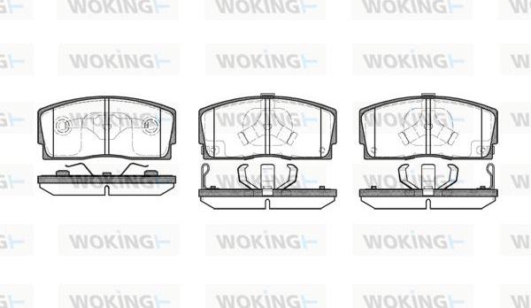 Woking P3543.12 - Kit de plaquettes de frein, frein à disque cwaw.fr