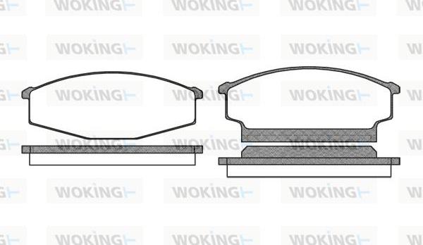 Woking P3563.00 - Kit de plaquettes de frein, frein à disque cwaw.fr