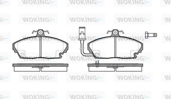 Woking P3503.01 - Kit de plaquettes de frein, frein à disque cwaw.fr