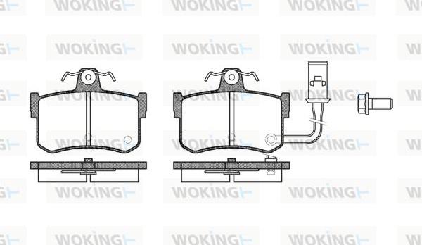 Woking P3513.01 - Kit de plaquettes de frein, frein à disque cwaw.fr