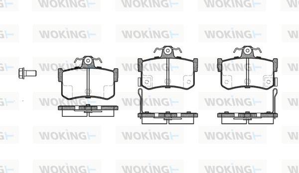 Woking P3513.12 - Kit de plaquettes de frein, frein à disque cwaw.fr