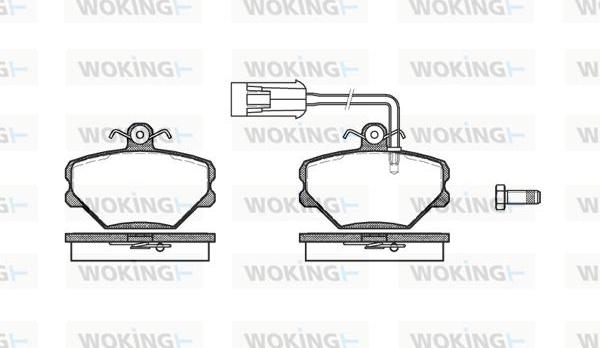 Woking P3643.42 - Kit de plaquettes de frein, frein à disque cwaw.fr