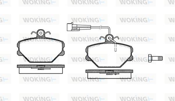 Woking P3643.02 - Kit de plaquettes de frein, frein à disque cwaw.fr