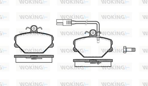 Woking P3643.12 - Kit de plaquettes de frein, frein à disque cwaw.fr