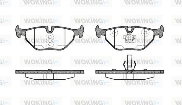 Woking P3653.40 - Kit de plaquettes de frein, frein à disque cwaw.fr