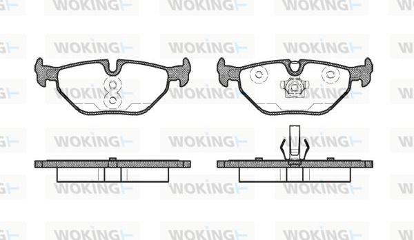 Woking P3653.41 - Kit de plaquettes de frein, frein à disque cwaw.fr