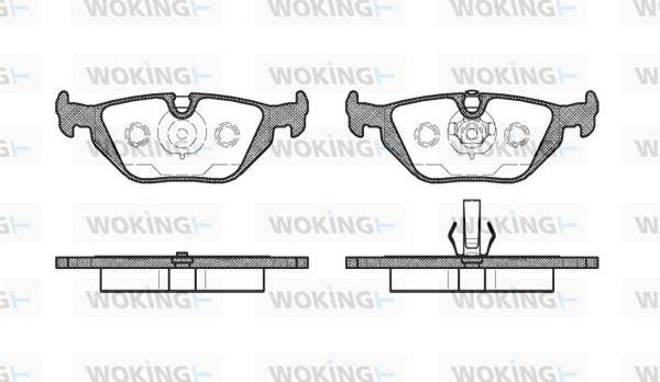 Woking P3653.50 - Kit de plaquettes de frein, frein à disque cwaw.fr