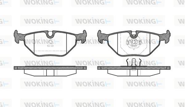 Woking P3653.00 - Kit de plaquettes de frein, frein à disque cwaw.fr