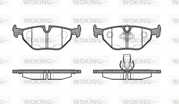 Woking P3653.15 - Kit de plaquettes de frein, frein à disque cwaw.fr