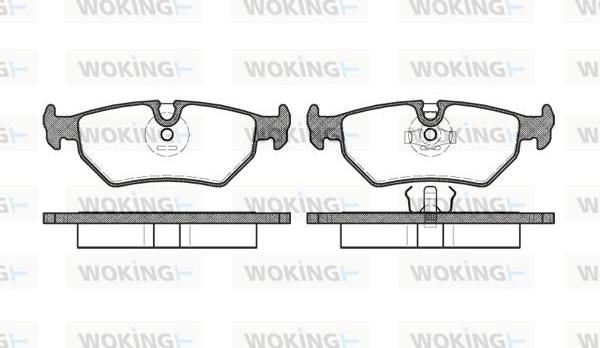 Woking P3653.10 - Kit de plaquettes de frein, frein à disque cwaw.fr